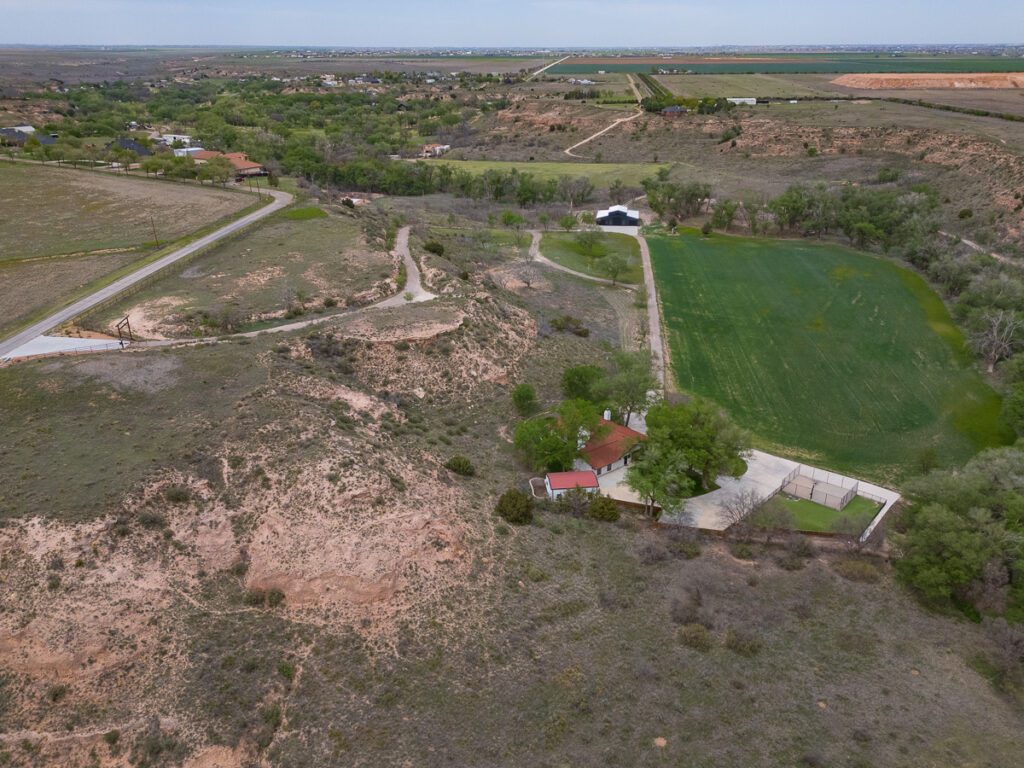Aerial View of Private Estate Horse Property in Canyon Texas